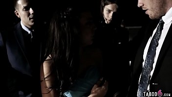 Preview 2 of Girl Watches Porn On Laptop - Prom night gangbang of a nerdy teen before the dance