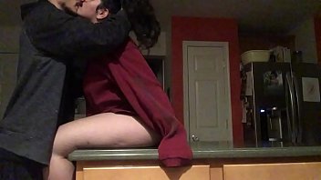 Preview 1 of Hotel Yosy - Amateur Arab MILF drips all over kitchen counter while fucked with dildo