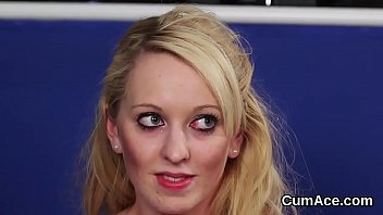 Preview 3 of Phoneratica - Sexy model gets jizz shot on her face sucking all the cum