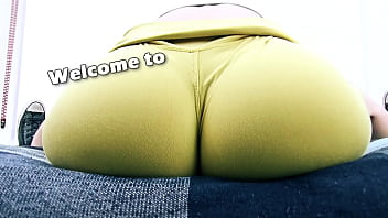 Preview 1 of Morning Washroom Sex - Amazing Body ROUND ASS Brunnete BABE In Tight Yoga Pants gets Dicked
