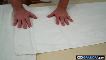 Preview 1 of Small Grilbig Cock - Grandpa massages tiny body teen and then fucks her