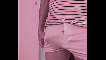 Preview 2 of High Orgams - Horny flatmate caught playing with his big thick cock in undies,  then takes it out