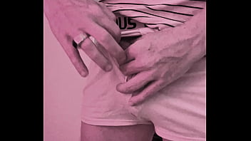 Preview 4 of High Orgams - Horny flatmate caught playing with his big thick cock in undies,  then takes it out