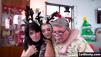Preview 2 of Yong Gay High Sxhool - Big ass and small tits of Anastasia Knight for Santa Claus , 