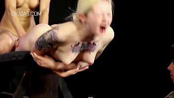 Preview 1 of Big Tits Beautiful Girl Xxx - Girls whipped and put above candles