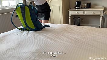 Preview 1 of Bike With Penis - Sharing a bed with a coworker ended up with an unexpected fuck.
