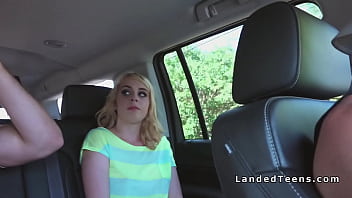 Preview 2 of Bi Cuties 4 - Wracked car teen bangs strangers dick