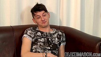 Preview 1 of Vintage Interracial Peep Shows - Cute emo twink Chad Hayden loves to play with his stiff cock