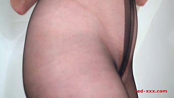 Preview 1 of Fart Granny - British MILF Red Rips her pantyhose to rub her wet pussy