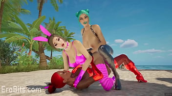 Preview 3 of Bi Balls - Animated Futanari Orgies. Interactive 3D porn game