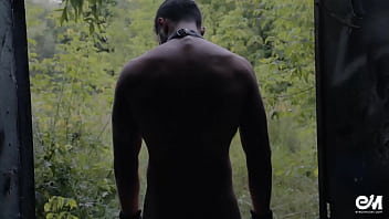 Preview 4 of Car Top Sex - Gay handcuffed and gagged guy after male BDSM experiment