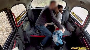 Preview 2 of Real Nice Cumload - Thin french chick with small tits gets fucked in a cab