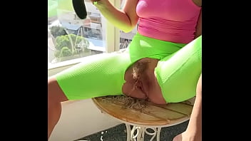 Preview 4 of Sonakshi Xvideos - I tore my Yoga Pants &amp_ Squirted from a LONG Cucumber &amp_ Squirt