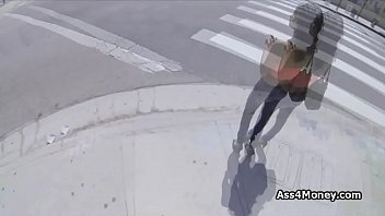 Preview 1 of Dia Samurai - Perky teen blows in park in public parking lot