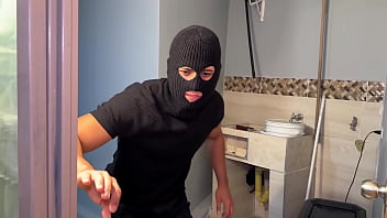 Preview 1 of Ariella Ferrera Jeans - Masked burglar breaks into milf Lina Henao&#039_s house and fucks her hard