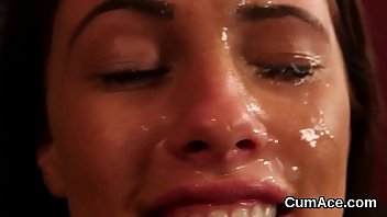 Preview 1 of Xxxxx Op - Foxy hottie gets cumshot on her face sucking all the semen