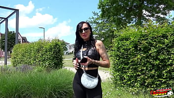 Preview 1 of America Porn - GERMAN SCOUT - Inked Big Tits MILF Evi Sky Pickup and Fuck at Model Casting