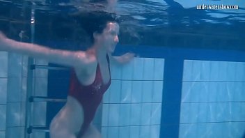 Preview 1 of Handjob School Bus - Ivetta having fun in the pool and makes you wanna watch her