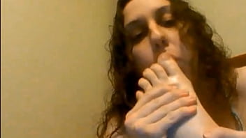 Preview 3 of Hd Baby Anal - curious cherry sucking toe like a dick
