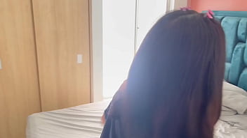 Preview 1 of Pon Xxcx - Encuentro a mi hermanastra con mi ropa puesta,  se la quito y la follo duro hasta que me corro en su co&ntilde_o.