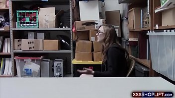 Preview 1 of Gay Arab Kuwait Gay - Geek shoplifter chick gets punished with a huge cock