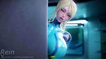 Preview 1 of Webcam Blonde Bitch Sucking Dick - Reinamation3d - Peeping Samus