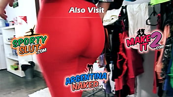 Preview 4 of Higra Bf - ASS PERFECTION and DEEP CAMELTOE Brunette Babe Spandex Pants