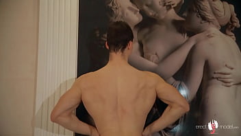 Preview 2 of Amanda Cer - Naked guy swimming ended with big dick handjob on a pool table