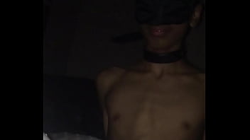 Preview 2 of Most Recentp - Hot Tanned Tied Up Boy Gets Dick Sucked by Blondie Under Bedsheet