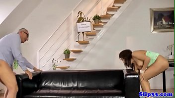 Preview 4 of Girls Nude Prank - Classy beauty bouncing on old man cock