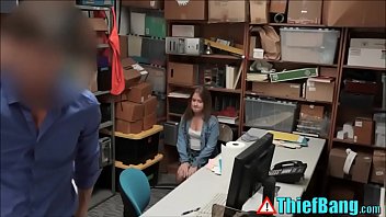 Preview 2 of Market Xvidio - Worried Teen Shoplifter Fucks Security To Avoid Prison