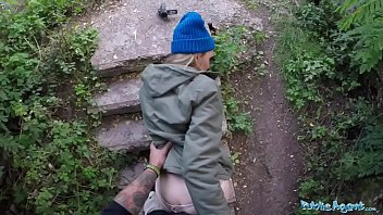 Preview 3 of Julianna Vega Fuck Ass - Public Agent Lost dog leads to hot outdoors sex