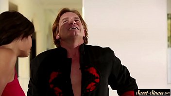 Preview 1 of Rough Humiliation - Busty stepdaughter banged on a massage table