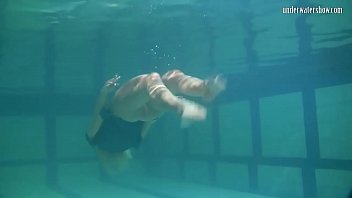 Preview 2 of Gang Rapeporn - Blonde Feher with big firm tits underwater