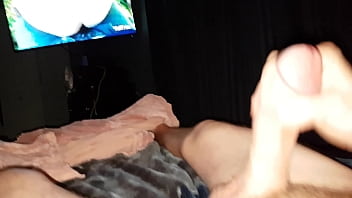Preview 4 of Lisa Aan Cops - Jerking off to my own porn with huge cum blast