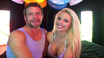Preview 2 of Xxx Video Cmo B - Finger Me Paint - Busty Blonde Babe Gets Her Big Tits And Pink Pussy Fucked