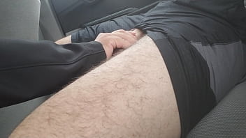Preview 4 of Internal Socks - Letting the Uber Driver Grab My Cock .