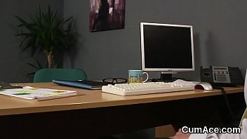 Preview 1 of Aunts De Rosi - Sexy looker gets cumshot on her face swallowing all the load