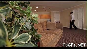 Preview 1 of Blonde Cfnm Amateur Sucks - Man copulates ass of a tranny slut