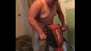 Preview 2 of Org Pendik - Natural Tits Bouncing While Using JackHammer