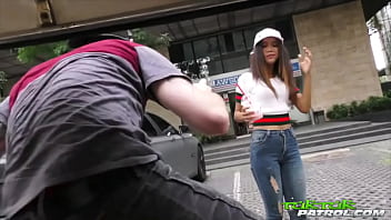 Preview 2 of New York Observer Online Dating - Brace-faced cute Thai babe filmed with her first ever white cock