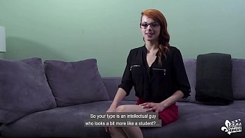 Preview 2 of Xxxn Yoga Mom Japanes - CASTING FRANCAIS - Naughty Canadian redhead teen banged hard in audition bang