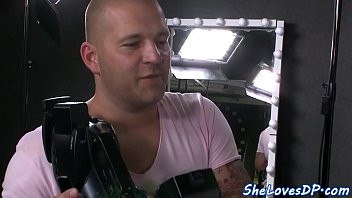 Preview 1 of Boob Lips - Classy eurobabe spitroasted in threesome