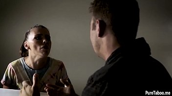 Preview 2 of Kellie Jane - Teen gets DPed in a threesome by her boyfriend and officer