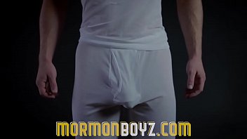 Preview 1 of Reall Fucking - MormonBoyz - Young smooth missionary has bareback sex with older priest crush