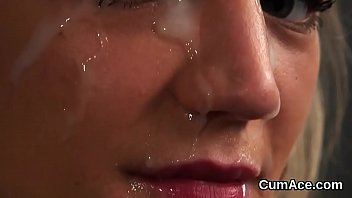 Preview 2 of Amazing Babes Hardcore 2 - Kinky beauty gets sperm shot on her face eating all the jism