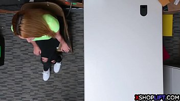 Preview 1 of Young Girl Black Dick - Kinky teen caught stealing and fucked by a security guy
