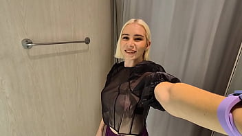 Preview 3 of Mallu Tvactresnshalu - Let&#039_s try on transparent clothes,  completely see-through. In the mall. See me in the fitting room