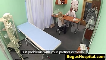 Preview 1 of Old Man Sax Mosticom - Cockriding patient jizzed on pussy by doctor