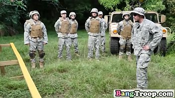 Preview 1 of Black Man Sex Wite Girl Havi Sex - Tattooed soldier banging his friend
